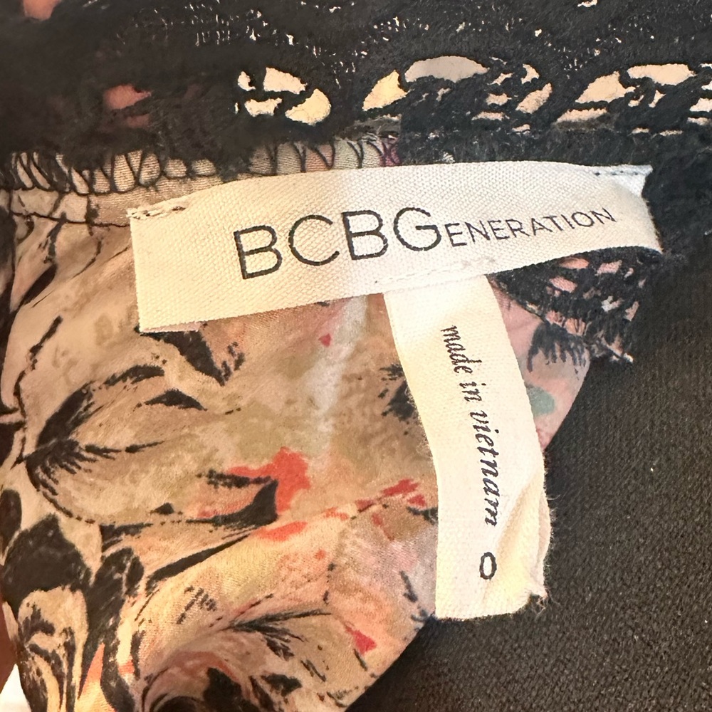 BCBGeneration Black Lace Floral Dress - Picture 5 of 5